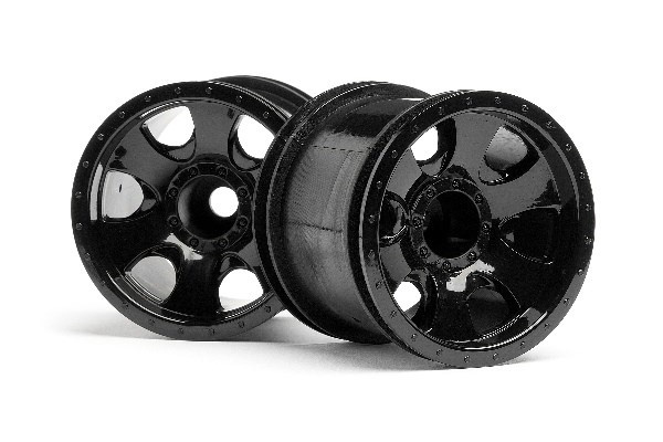Warlock Wheel Black (2.2In/2Pcs) | LEKSAKER, BARN- & BABYPRODUKTER - Radiostyrt - Reservdelar & Extra Tillbehör - HPI - Fälgar - Offroad | GameStuff