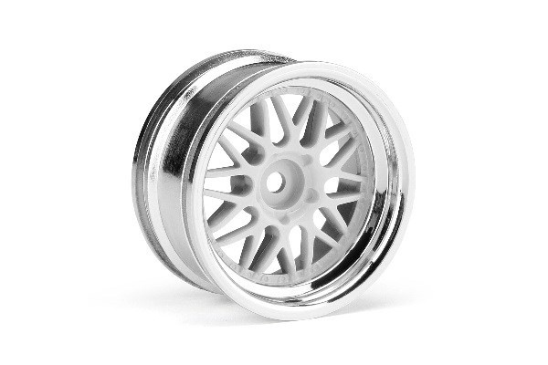 Hre C90 Wheel 26Mm Chrome/White (6Mm Offset/2Pcs) i gruppen LEKSAKER, BARN- & BABYPRODUKTER / Radiostyrt / Reservdelar & Extra Tillbehör / HPI / Fälgar / Onroad hos TP E-commerce Nordic AB (A02272)