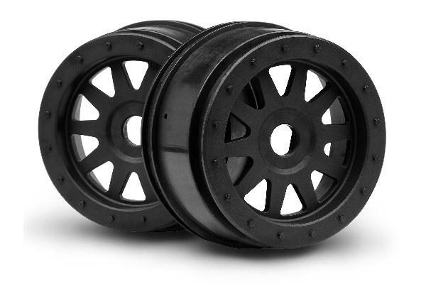 Tr-10 Glue-Lock Wheel Black (120X60Mm/2Pcs) i gruppen LEKSAKER, BARN- & BABYPRODUKTER / Radiostyrt / Reservdelar & Extra Tillbehör / HPI / Fälgar / Offroad hos TP E-commerce Nordic AB (A02277)