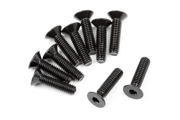 Flat Head Screw M2.5X10Mm (Hex Socket/10Pcs) i gruppen LEKSAKER, BARN- & BABYPRODUKTER / Radiostyrt / Reservdelar & Extra Tillbehör / HPI / Skruvar/Fästen / Skruvar hos TP E-commerce Nordic AB (A02297)