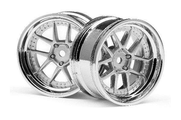 Dy-Champion 26Mm Wheel (Chrome/Silver/6Mm Os/2Pcs) i gruppen LEKSAKER, BARN- & BABYPRODUKTER / Radiostyrt / Reservdelar & Extra Tillbehör / HPI / Fälgar / Onroad hos TP E-commerce Nordic AB (A02501)