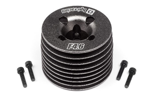 Aluminum Heatsink Head (Gunmetal/F4.6 V2) | LEKSAKER, BARN- & BABYPRODUKTER - Radiostyrt - Reservdelar & Extra Tillbehör - HPI - Motorer - Nitromotorer Reservdelar | GameStuff