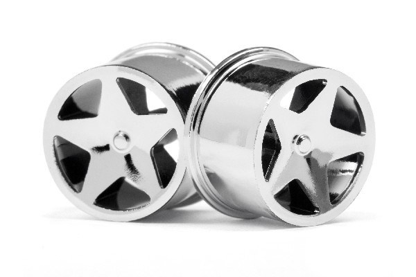 Q32 Super Star Wheel Set F/R Chrome18X10/18X14/ X4 | LEKSAKER, BARN- & BABYPRODUKTER - Radiostyrt - Reservdelar & Extra Tillbehör - HPI - Reservdelar & Tuning - Drivlina | GameStuff