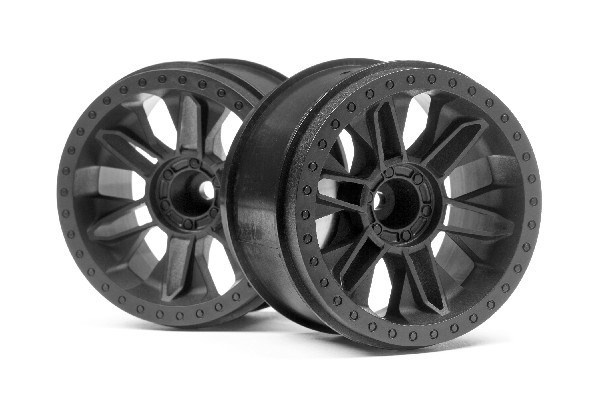 6-Shot St Wheel (Black/2Pcs) | LEKSAKER, BARN- & BABYPRODUKTER - Radiostyrt - Reservdelar & Extra Tillbehör - HPI - Fälgar - Offroad | GameStuff
