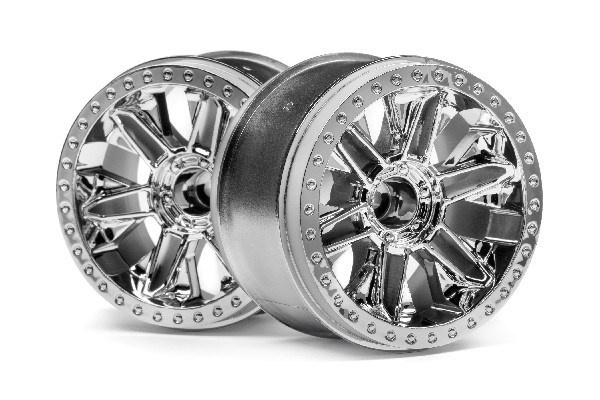 6-Shot St Wheel (Chrome/2Pcs) i gruppen LEKSAKER, BARN- & BABYPRODUKTER / Radiostyrt / Reservdelar & Extra Tillbehör / HPI / Fälgar / Offroad hos TP E-commerce Nordic AB (A02746)