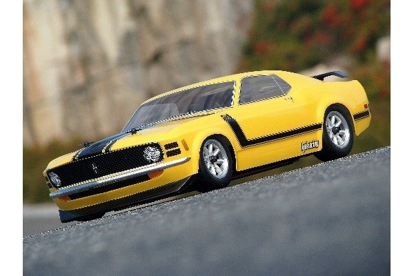 1970 Ford Mustang Boss 302 Body (200Mm) i gruppen LEKSAKER, BARN- & BABYPRODUKTER / Radiostyrt / Reservdelar & Extra Tillbehör / HPI / Karosser & Tillbehör / Onroad karosser (Genomskinlig) hos TP E-commerce Nordic AB (A03022)