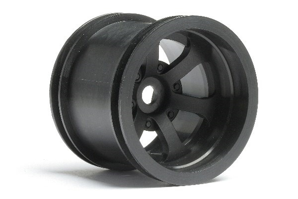 Scorch 6-Spoke Wheel Black (2.2In/55X50Mm/2Pcs) i gruppen LEKSAKER, BARN- & BABYPRODUKTER / Radiostyrt / Reservdelar & Extra Tillbehör / HPI / Fälgar / Offroad hos TP E-commerce Nordic AB (A03041)