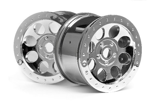 Mag-8 Wheel Chrome (83X56Mm/2Pcs) i gruppen LEKSAKER, BARN- & BABYPRODUKTER / Radiostyrt / Reservdelar & Extra Tillbehör / HPI / Fälgar / Offroad hos TP E-commerce Nordic AB (A03047)