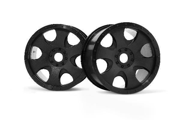 Warlock Wheel Black (83X56Mm/2Pcs) | LEKSAKER, BARN- & BABYPRODUKTER - Radiostyrt - Reservdelar & Extra Tillbehör - HPI - Fälgar - Offroad | GameStuff