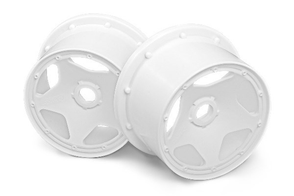 Super Star Wheel White (120X75Mm/2Pcs) i gruppen LEKSAKER, BARN- & BABYPRODUKTER / Radiostyrt / Reservdelar & Extra Tillbehör / HPI / Fälgar / Offroad hos TP E-commerce Nordic AB (A03055)