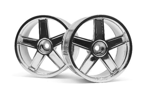 Lp29 Wheel Mf Type Chrome (3Mm Offset/2Pcs) i gruppen LEKSAKER, BARN- & BABYPRODUKTER / Radiostyrt / Reservdelar & Extra Tillbehör / HPI / Fälgar / Onroad hos TP E-commerce Nordic AB (A03119)