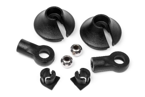 Shock End/Shock Spring Retainer Set | LEKSAKER, BARN- & BABYPRODUKTER - Radiostyrt - Reservdelar & Extra Tillbehör - HPI - Reservdelar & Tuning - Stötdämpare | GameStuff