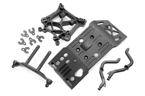 Skid Plate/Body Mount/Shock Tower Set i gruppen LEKSAKER, BARN- & BABYPRODUKTER / Radiostyrt / Reservdelar & Extra Tillbehör / HPI / Reservdelar & Tuning / Chassidelar hos TP E-commerce Nordic AB (A03641)