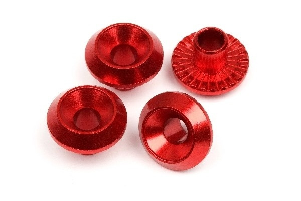 Wheel Washer (Red/4Pcs) i gruppen LEKSAKER, BARN- & BABYPRODUKTER / Radiostyrt / Reservdelar & Extra Tillbehör / HPI / Skruvar/Fästen / Skivor hos TP E-commerce Nordic AB (A04047)