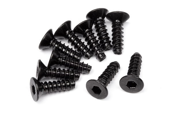 Tp. Flat Head Screw M3X10Mm (Hex Socket/10Pcs) | LEKSAKER, BARN- & BABYPRODUKTER - Radiostyrt - Reservdelar & Extra Tillbehör - HPI - Skruvar/Fästen - Skruvar | GameStuff