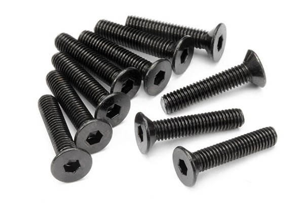 Flat Head Screw M3X15Mm (Hex Socket/10Pcs) i gruppen LEKSAKER, BARN- & BABYPRODUKTER / Radiostyrt / Reservdelar & Extra Tillbehör / HPI / Skruvar/Fästen / Skruvar hos TP E-commerce Nordic AB (A04348)