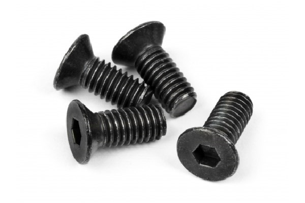 Flat Head Screw M4X10Mm (Hex Socket/Thin Type/4Pc) | LEKSAKER, BARN- & BABYPRODUKTER - Radiostyrt - Reservdelar & Extra Tillbehör - HPI - Skruvar/Fästen - Skruvar | GameStuff