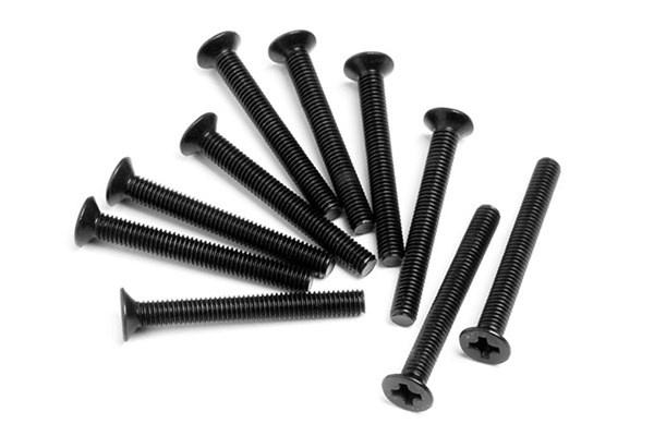 Flat Head Screw M3X26Mm (10Pcs) i gruppen LEKSAKER, BARN- & BABYPRODUKTER / Radiostyrt / Reservdelar & Extra Tillbehör / HPI / Skruvar/Fästen / Skruvar hos TP E-commerce Nordic AB (A04393)