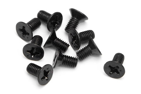 Flat Head Screw M3X6Mm (10Pcs) | LEKSAKER, BARN- & BABYPRODUKTER - Radiostyrt - Reservdelar & Extra Tillbehör - HPI - Skruvar/Fästen - Skruvar | GameStuff