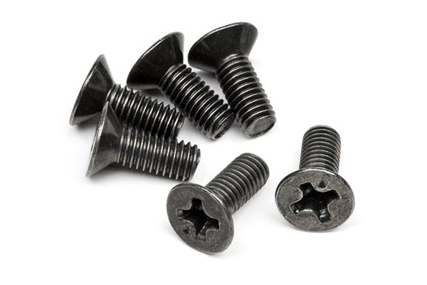 Flat Head Screw M3 X 8Mm (6 Pcs) i gruppen LEKSAKER, BARN- & BABYPRODUKTER / Radiostyrt / Reservdelar & Extra Tillbehör / HPI / Skruvar/Fästen / Skruvar hos TP E-commerce Nordic AB (A04427)