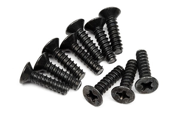 Tp. Flat Head Screw M3X12Mm (10Pcs) | LEKSAKER, BARN- & BABYPRODUKTER - Radiostyrt - Reservdelar & Extra Tillbehör - HPI - Skruvar/Fästen - Skruvar | GameStuff
