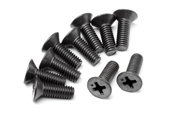 Flat Head Screw M4X12Mm (6Pcs) i gruppen LEKSAKER, BARN- & BABYPRODUKTER / Radiostyrt / Reservdelar & Extra Tillbehör / HPI / Skruvar/Fästen / Skruvar hos TP E-commerce Nordic AB (A04472)