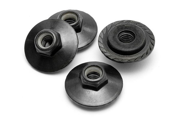 Flanged Lock Nut M5X8Mm (Black/4Pcs) | LEKSAKER, BARN- & BABYPRODUKTER - Radiostyrt - Reservdelar & Extra Tillbehör - HPI - Skruvar/Fästen - Muttrar | GameStuff