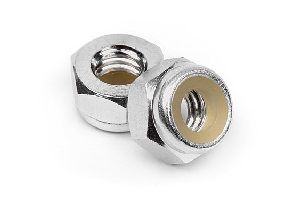 Aluminum Lock Nut M4 (Silver/10Pcs) | LEKSAKER, BARN- & BABYPRODUKTER - Radiostyrt - Reservdelar & Extra Tillbehör - HPI - Skruvar/Fästen - Muttrar | GameStuff