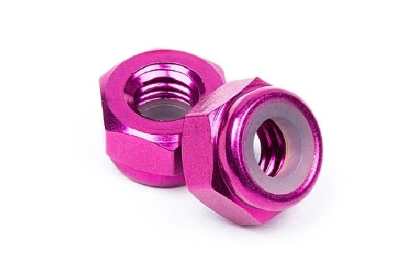 Aluminum Lock Nut M4 (Purple/10Pcs) | LEKSAKER, BARN- & BABYPRODUKTER - Radiostyrt - Reservdelar & Extra Tillbehör - HPI - Skruvar/Fästen - Muttrar | GameStuff