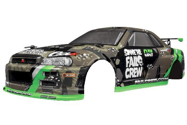FAIL CREW NISSAN SKYLINE R34 GT-R BODY (150MM) | LEKSAKER, BARN- & BABYPRODUKTER - Radiostyrt - Reservdelar & Extra Tillbehör - HPI - Karosser & Tillbehör - Målade karosser | GameStuff
