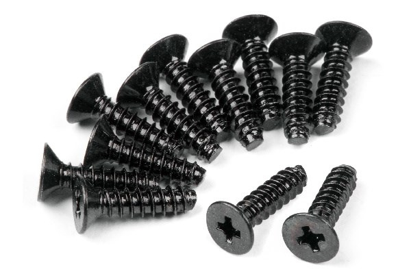 TP FLAT HEAD SCREW M2.6X10MM (12PCS) | LEKSAKER, BARN- & BABYPRODUKTER - Radiostyrt - Reservdelar & Extra Tillbehör - HPI - Skruvar/Fästen - Skruvar | GameStuff