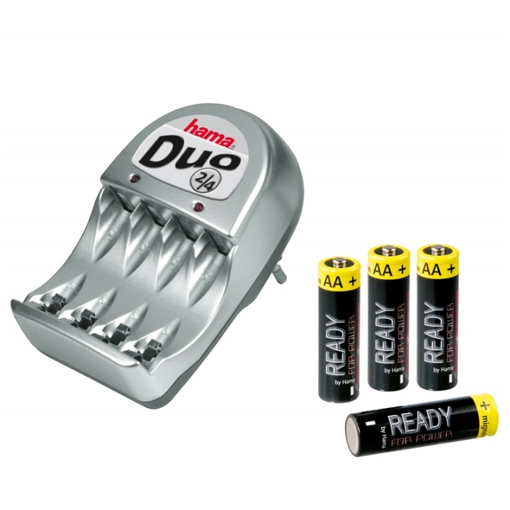 HAMA Batteriladdare Duo 4x AA 1,2V/2000mAh i gruppen HEMELEKTRONIK / Batterier & Laddare / Batteriladdare hos TP E-commerce Nordic AB (A04779)