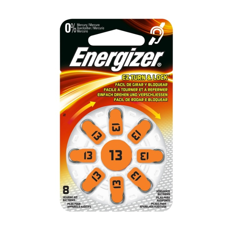 ENERGIZER Batteri Hörapparat Zinc Air 13 TL8 8-pack i gruppen HEMELEKTRONIK / Batterier & Laddare / Batterier / Hörapparatsbatterier hos TP E-commerce Nordic AB (A04798)