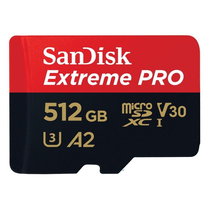 SANDISK MicroSDXC Extreme Pro 512GB 170MB/s A2 C10 V30 U4 i gruppen HEMELEKTRONIK / Lagringsmedia / Minneskort / Micro SD/HC/XC hos TP E-commerce Nordic AB (A05021)