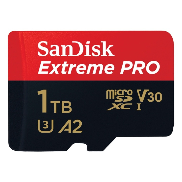 SanDisk MicroSDXC Extreme Pro 1TB 170MB/s A2 C10 V30 U4 i gruppen HEMELEKTRONIK / Lagringsmedia / Minneskort / Micro SD/HC/XC hos TP E-commerce Nordic AB (A05022)
