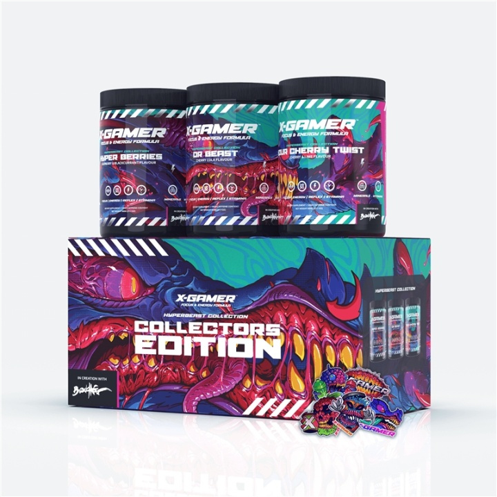 X-GAMER X-Tubz Hyper Beast Collection Box 3x 600g i gruppen DATORER & KRINGUTRUSTNING / Gaming / Energidryck för Gamers hos TP E-commerce Nordic AB (A05036)