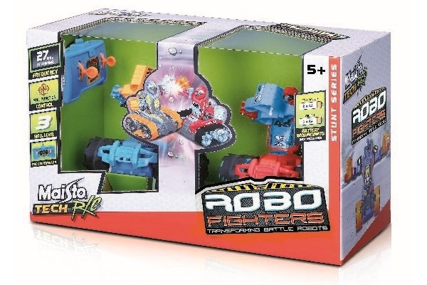 Robo Fighters (2 Pack) R/C 5,3\' 27Mhz blue/red i gruppen LEKSAKER, BARN- & BABYPRODUKTER / Radiostyrt / Radiostyrda bilar hos TP E-commerce Nordic AB (A05087)