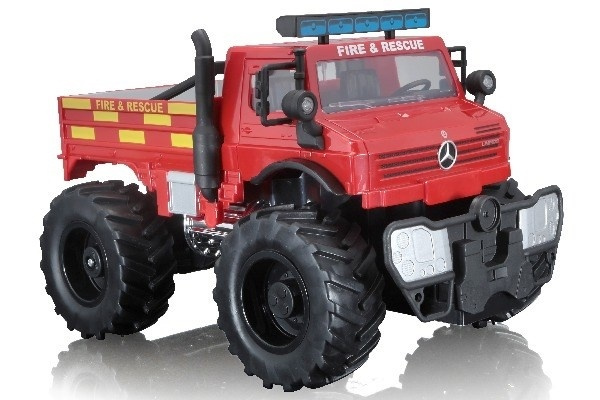 M-B U5000 Unimog (Fire Rescue) R/C 1:16 27Mhz i gruppen LEKSAKER, BARN- & BABYPRODUKTER / Radiostyrt / Radiostyrda bilar hos TP E-commerce Nordic AB (A05091)