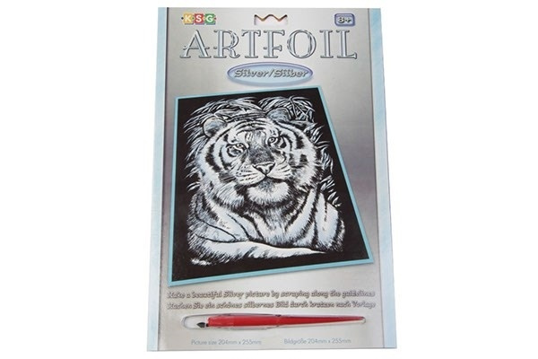 Skrapkonst 20x25cm, Tiger i gruppen SPORT, FRITID & HOBBY / Hobby / Måla & Rita / Skrapkonst hos TP E-commerce Nordic AB (A05133)