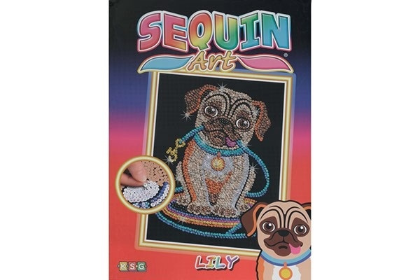 Sequin Art Lily Pug 25x34cm i gruppen SPORT, FRITID & HOBBY / Hobby / Måla & Rita / Diamond Painting/Paljettkonst hos TP E-commerce Nordic AB (A05150)