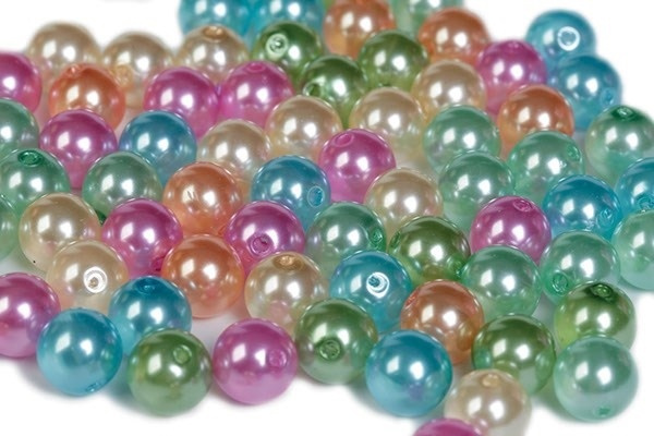 Pearl`n fun Blanka pärlor 10mm blandade färger, 125g i gruppen SPORT, FRITID & HOBBY / Hobby / Pärlor / Plastpärlor hos TP E-commerce Nordic AB (A05252)