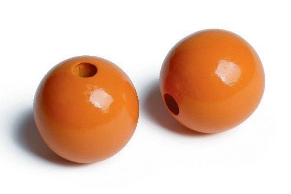 Träpärlor 35mm 20st, Orange i gruppen SPORT, FRITID & HOBBY / Hobby / Pärlor / Träpärlor hos TP E-commerce Nordic AB (A05280)