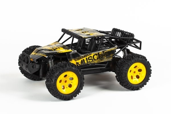 Muscle Off-Road 1:12 RC-Bil, 2,4GHz, Gul Metallic i gruppen LEKSAKER, BARN- & BABYPRODUKTER / Radiostyrt / Radiostyrda bilar hos TP E-commerce Nordic AB (A05391)