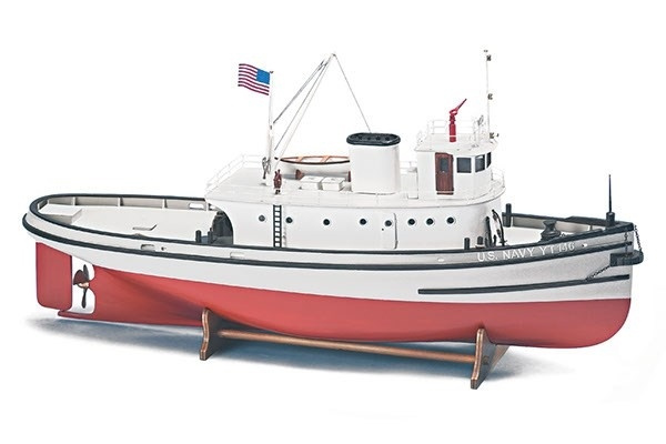 1:50 Hoga Pearl Harbor Tugboat -Wooden hull i gruppen SPORT, FRITID & HOBBY / Hobby / Trämodeller / Skepp hos TP E-commerce Nordic AB (A05431)