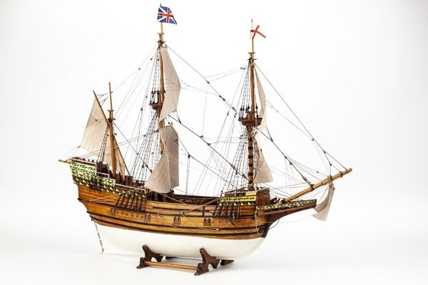 1:60 Mayflower -Wooden hull i gruppen SPORT, FRITID & HOBBY / Hobby / Trämodeller / Skepp hos TP E-commerce Nordic AB (A05448)