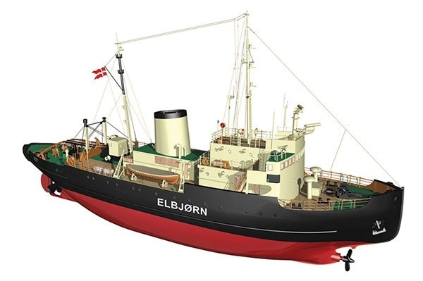 1:75 Elbjørn Icebreaker -Wooden hull i gruppen SPORT, FRITID & HOBBY / Hobby / Trämodeller / Skepp hos TP E-commerce Nordic AB (A05455)