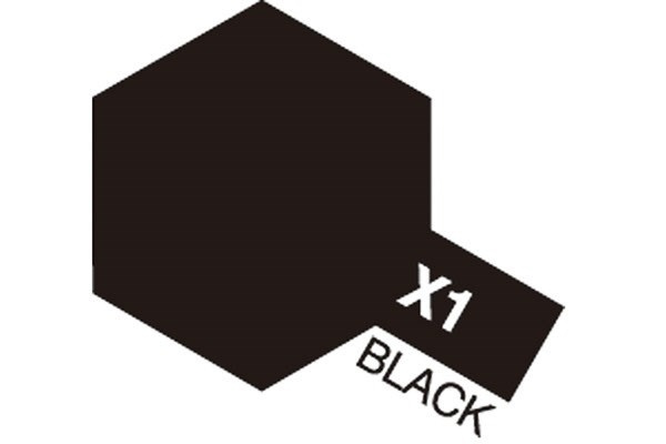 Acrylic Mini X-1 Black i gruppen SPORT, FRITID & HOBBY / Hobby / Hobbyfärger / Tamiya / Vattenbaserad hos TP E-commerce Nordic AB (A05777)