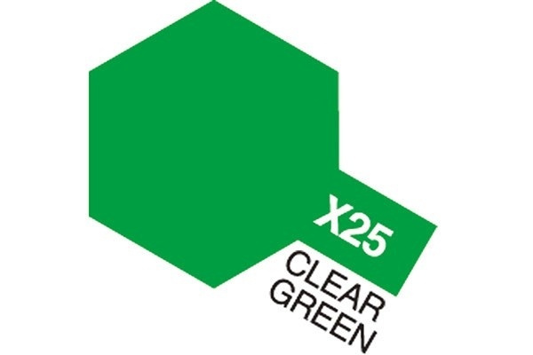 Acrylic Mini X-25 Clear Green i gruppen SPORT, FRITID & HOBBY / Hobby / Hobbyfärger / Tamiya / Vattenbaserad hos TP E-commerce Nordic AB (A05801)