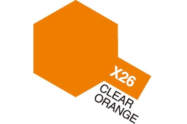 Acrylic Mini X-26 Clear Orange i gruppen SPORT, FRITID & HOBBY / Hobby / Hobbyfärger / Tamiya / Vattenbaserad hos TP E-commerce Nordic AB (A05802)