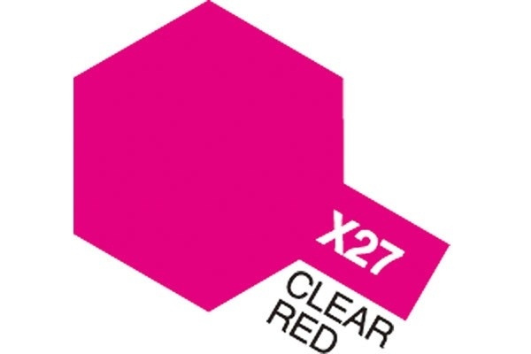 Acrylic Mini X-27 Clear Red i gruppen SPORT, FRITID & HOBBY / Hobby / Hobbyfärger / Tamiya / Vattenbaserad hos TP E-commerce Nordic AB (A05803)